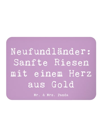 Mr. & Mrs. Panda Magnet Spruch Neufundländer Liebe mit Spruch in Lavendeltraum