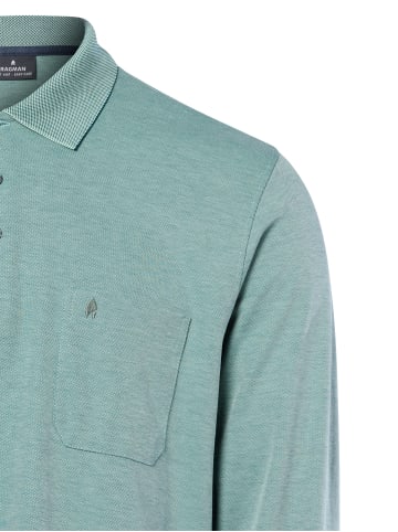 Ragman Langarm-Poloshirt - bügelleicht in lind - 0012