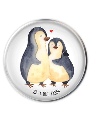 Mr. & Mrs. Panda Ablaufgarnitur Pinguin umarmen ohne Spruch in Weiß