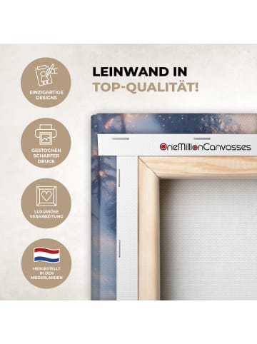 OnlyWow Leinwand Bilder Dunkelrot