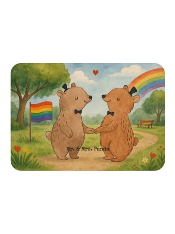 Mr. & Mrs. Panda Magnet Bären Gay Pride Design ohne Spruch in Weiß
