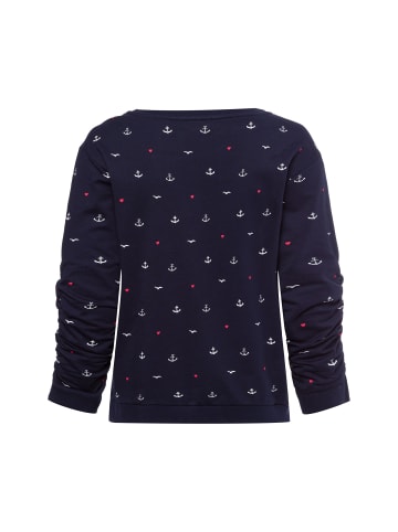 Franco Callegari Sweatshirt in marine weiß