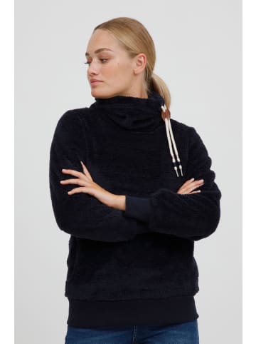 Oxmo Fleecepullover OXAnniki 21800007-ME Fleecepullover mit Stehkragen in Dunkelblau
