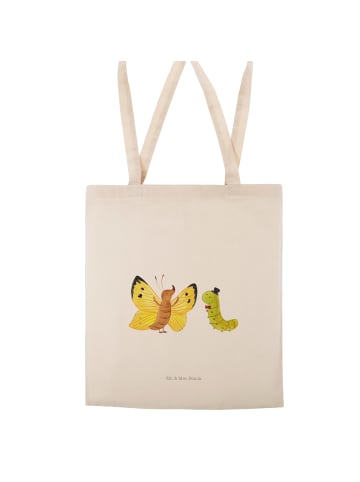 Mr. & Mrs. Panda Tote Bag Raupe Schmetterling ohne Spruch in Creme