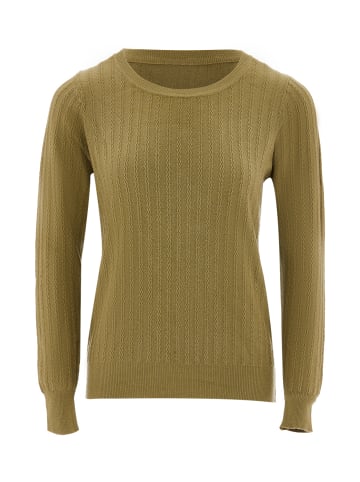Sidona Damen Strickpullover in Oliv