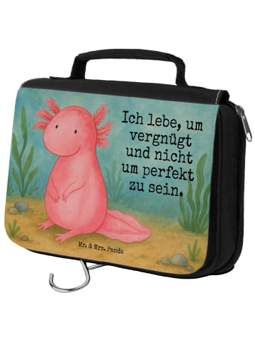 Mr. & Mrs. Panda Kulturbeutel Axolotl Niedlich Design mit Spruch in Weiß