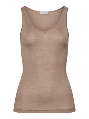 Hanro Top Woolen Silk in Taupe