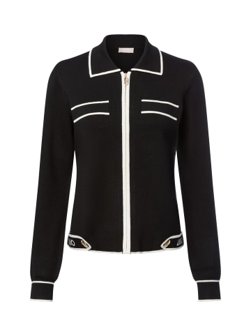 Liu Jo Strickjacke mit Seidenanteil Maglia zippata in schwarz weiß - 0001
