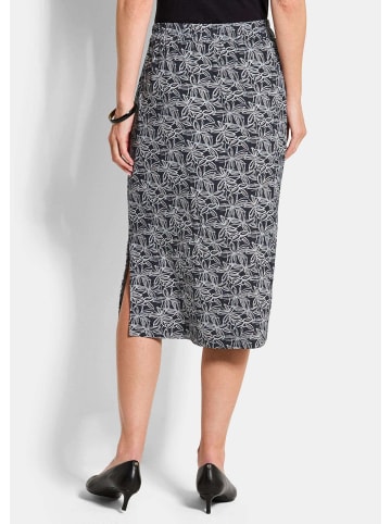 GOLDNER Kurzgröße:  Schlupfrock mit floralem Muster in schwarz / weiß / gemustert