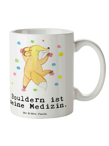 Mr. & Mrs. Panda Tasse Fuchs Bouldern mit Spruch in Weiß