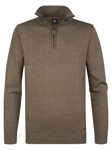 Petrol Industries Feinstrick-Pullover mit Half-Zip wheel in Grün