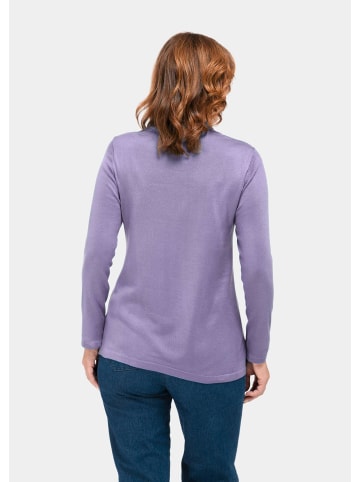 GOLDNER Kurzgröße:  Stehbundpullover Unkomplizierter Stehbundpullover in flieder