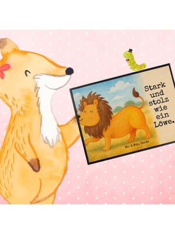 Mr. & Mrs. Panda tischauflage Sternzeichen Löwe Design mit Spruch in Weiß