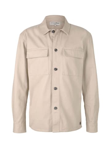 TOM TAILOR Denim Hemd Relaxed Overshirt in Beige