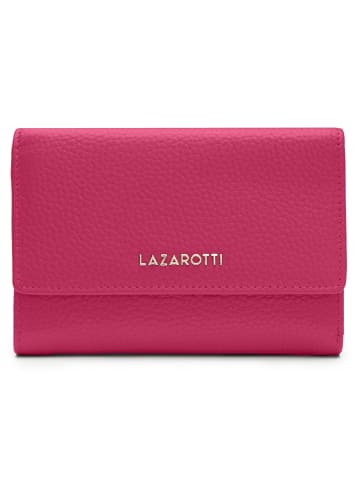 Lazarotti Bologna Leather Geldbörse Leder 14 cm in hot pink