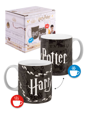 United Labels Harry Potter Zaubertasse Farbwechseltasse Kaffeetasse Becher Tasse in schwarz