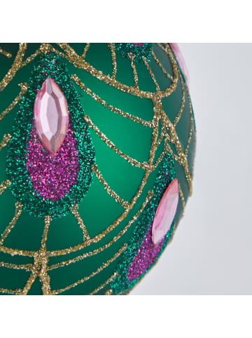 Butlers Weihnachtskugel HANG ON Jolly & Bright in Grün