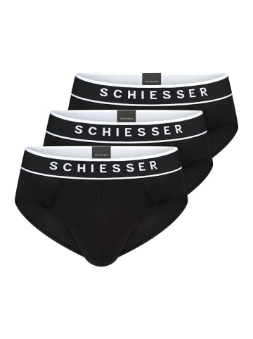 Schiesser Rio Slip / Unterhose 95/5 Organic Cotton in Schwarz