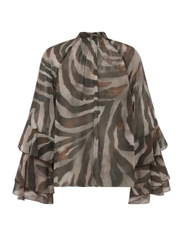 Vera Mont Chiffonbluse mit Volant in Brown/Brown