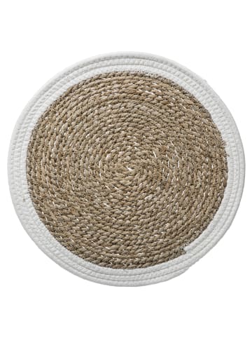 Secret de Gourmet Tischset aus Seegras HAPPY, 1 Stück in Weiß, Ø 38 cm