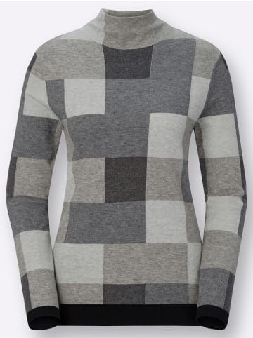 WITT WEIDEN Pullover in grau-schwarz-gemustert