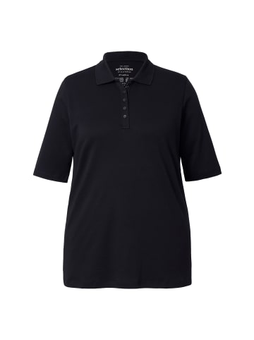Ulla Popken Poloshirt in schwarz