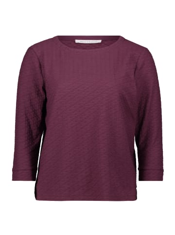 BETTY & CO Strukturshirt mit Rundhalsausschnitt in Dark Aubergine