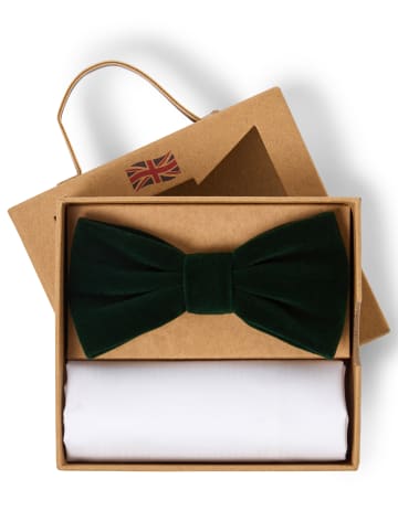 Finshley & Harding London Fliege in tanne weiß - 0001