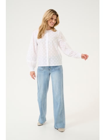 Kaffe Langarm-Bluse KAenya in Chalk