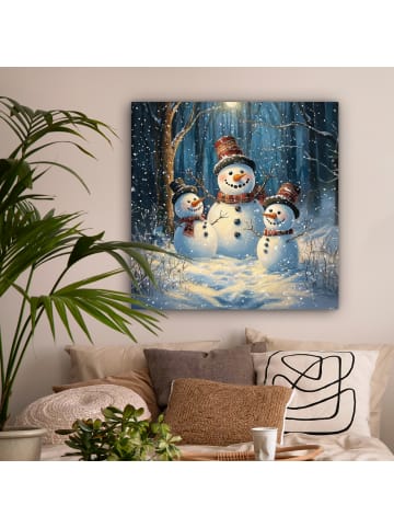 MuchoWow Leinwand Bilder Hellblau