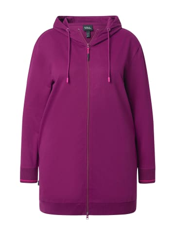 Ulla Popken Sweatjacke in beerenpink