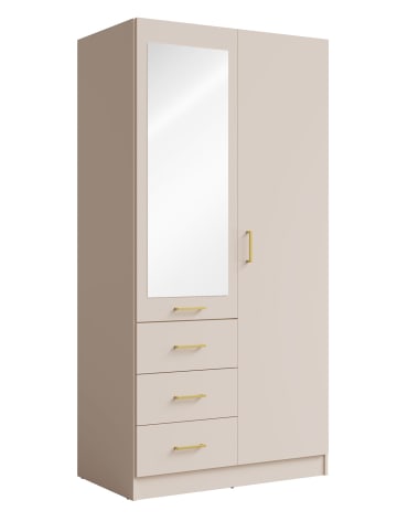 Feldmann-Wohnen Kleiderschrank Konso sandbeige 101 / 58 / 200,5cm