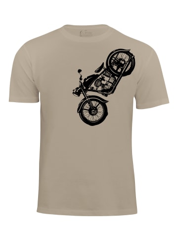 Cotton Prime® T-Shirt Vintage Motorcycle in beige