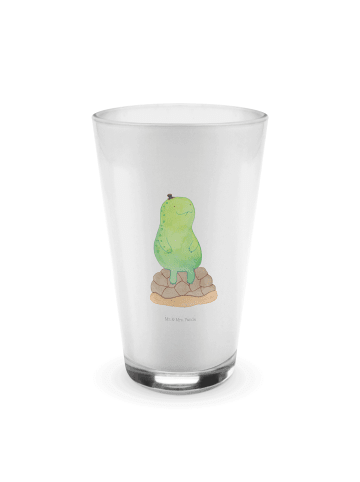 Mr. & Mrs. Panda Latte Macchiato Glas Schildkröte Pause ohne Spruch in Transparent