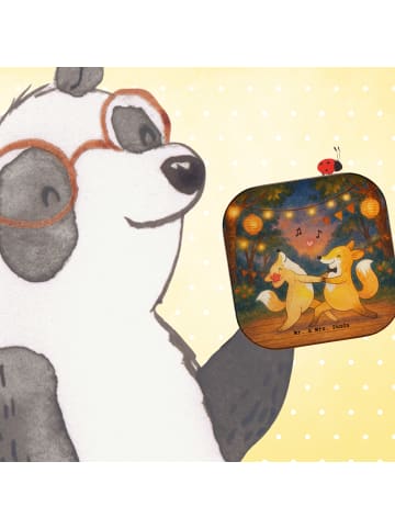 Mr. & Mrs. Panda Untersetzer für Gläser Füchse Salsa tanzen Desi... in Weiß
