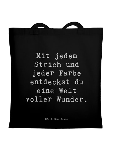 Mr. & Mrs. Panda Schultasche Spruch Die Freude an der Kreativitä... in Schwarz