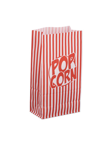 relaxdays 144x Popcorntüten in Rot/ Weiß
