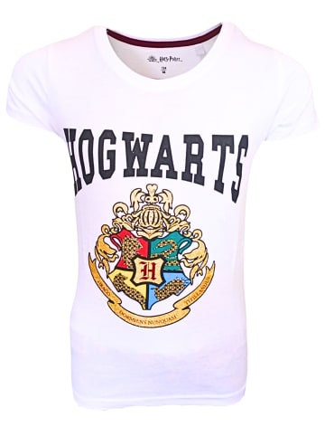 Harry Potter T-Shirt mit Glitzerdetails Harry Potter Hogwarts in Weiß