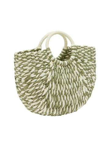 IZIA Women Handbag in Green Offwhite