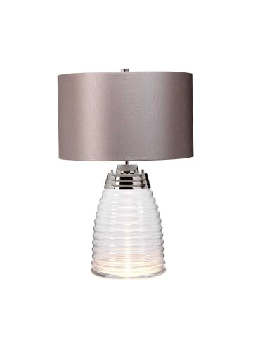 Licht-Erlebnisse Tischlampe EEK G (B)41 x (L)41 x (H)64.3 cm in Nickel poliert Taupe