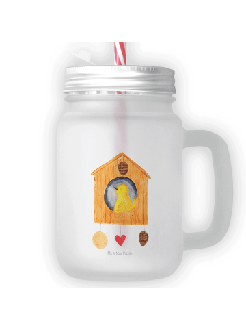 Mr. & Mrs. Panda Trinkbecher Vogelhaus Home ohne Spruch in Transparent