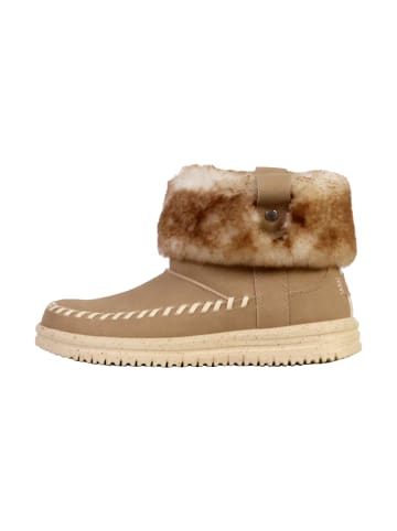 Hey Dude Camden Cuff Classic Cozy Stiefelette zum Hineinschlüpfen Beige