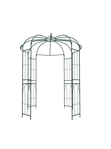 relaxdays Rosenpavillon in Dunkelgrün - (B)211 x (H)275 x (T)211 cm