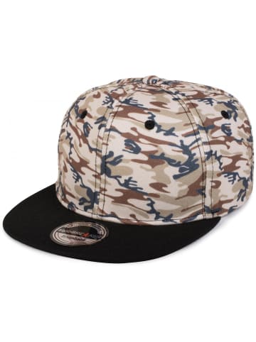 styleBREAKER Snapback Cap in Beige-Braun