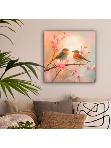 MuchoWow Leinwand Bilder Hellrosa