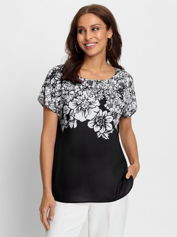 WITT WEIDEN Schlupfbluse in schwarz-weiß-bedruckt