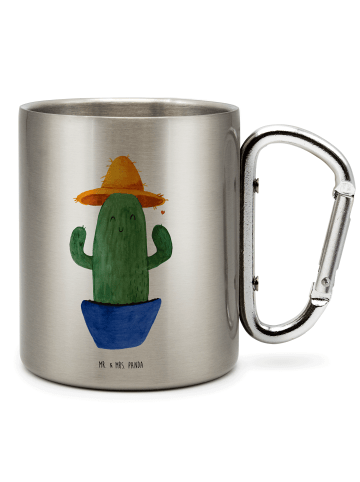 Mr. & Mrs. Panda Tasse Kaktus Hut ohne Spruch in Silber