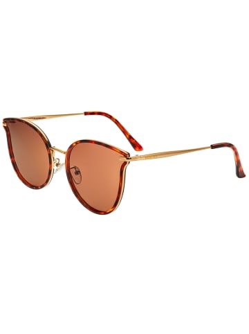 Bertha Polarisierte Sonnenbrille "Moon" in Gold/Braun