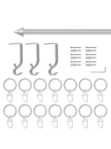 Lichtblick Ausziehbare Gardinenstange in Silber
