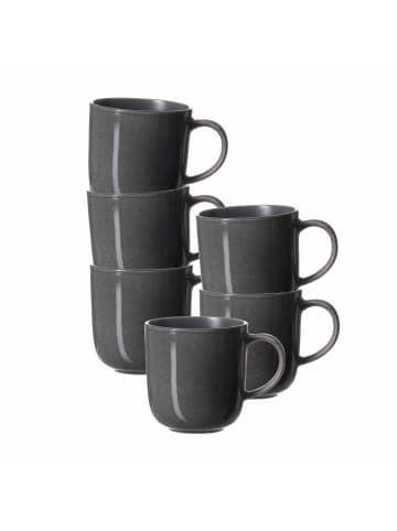 Ritzenhoff & Breker 6er Set Kaffeebecher Toledo 400 ml dunkelgrau in dunkelgrau